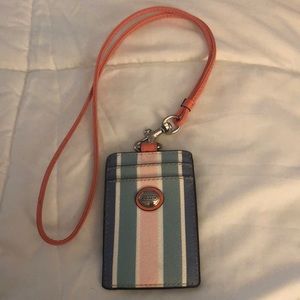 Coach Leather Lanyard